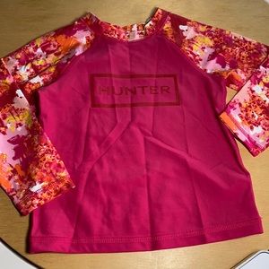 Hunter swim long sleeve rash gaurd pinks  and oranges pop